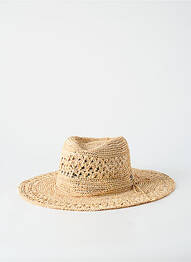 Chapeau forme chapeau paille beige AUREGA femme