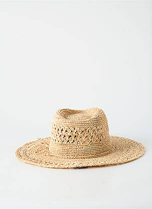 Chapeau forme chapeau paille beige AUREGA femme