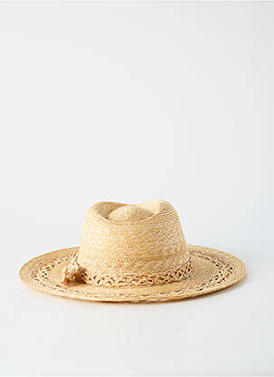 Chapeau forme chapeau paille beige AUREGA femme