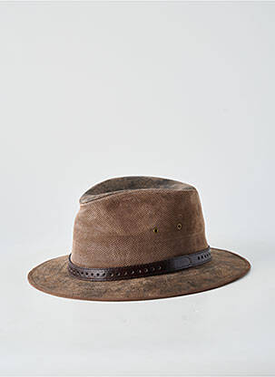 Chapeau tissage peau de pêche marron AUSSIE APPAREL homme