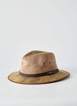 Chapeau tissage peau de pêche marron AUREGA homme