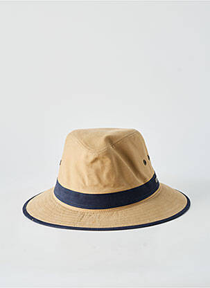 Chapeau tissage popeline beige AUREGA homme