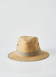 Chapeau tissage popeline beige AUREGA homme