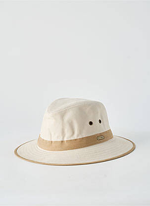 Chapeau tissage peau de pêche beige AUREGA homme
