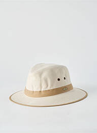 Chapeau tissage peau de pêche beige AUREGA homme