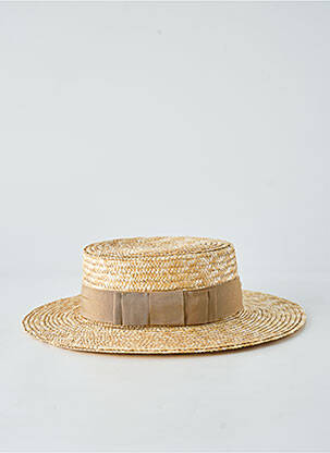 Chapeau forme chapeau paille gris COUSTILLERES femme
