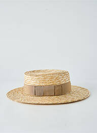 Chapeau forme chapeau paille gris COUSTILLERES femme