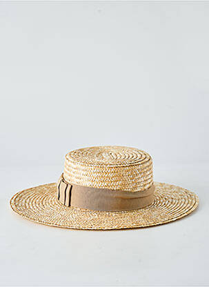 Chapeau forme chapeau paille gris COUSTILLERES femme