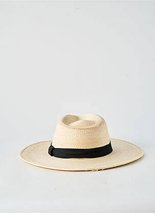 Chapeau forme chapeau paille noir AUREGA femme