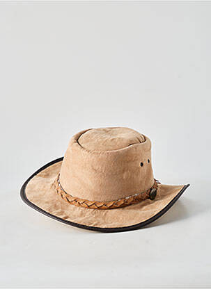 Chapeau tissage peau de pêche beige JACARU homme