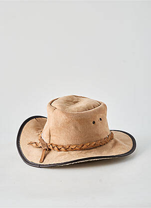 Chapeau tissage peau de pêche beige JACARU homme