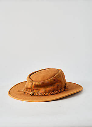Chapeau tissage peau de pêche marron AUSSIE APPAREL homme