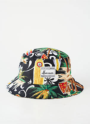 Chapeau forme bob noir HERMAN homme