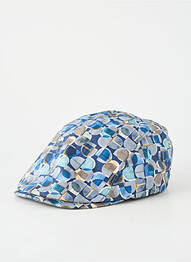 Casquette tissage popeline bleu VIA LORENZO homme
