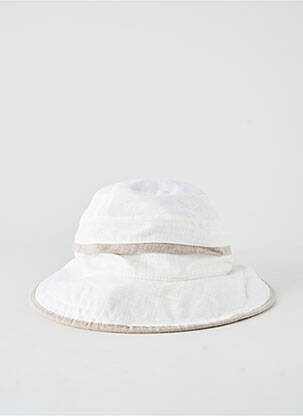 Chapeau tissage popeline blanc AUREGA femme
