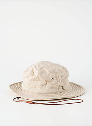 Chapeau fermeture elastique autour du cou beige MTM homme
