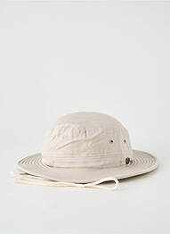 Chapeau tissage popeline beige MTM homme