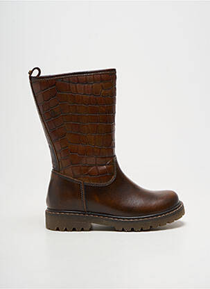 Bottines/boots matière lisse talon bas marron STONES AND BONES fille