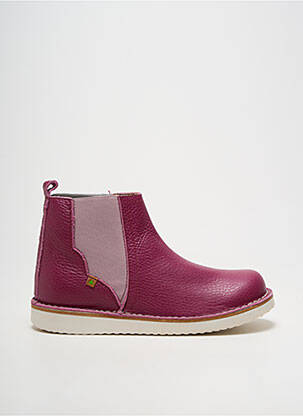 Bottines/boots matière lisse bout rond rose EL NATURALISTA fille