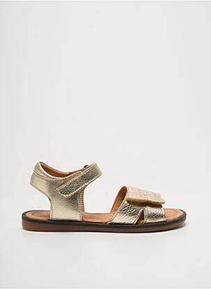 Sandales/nu pieds fermeture scratch bout ouvert or BISGAARD fille