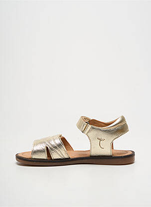Sandales/nu pieds fermeture scratch bout ouvert or BISGAARD fille