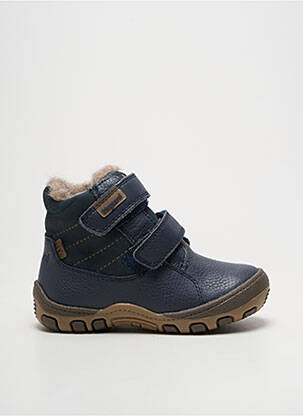 Bottines/boots fermeture scratch bout rond bleu BISGAARD garçon