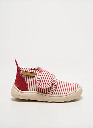 Baskets semelle amovible bout rond rouge BISGAARD garcon