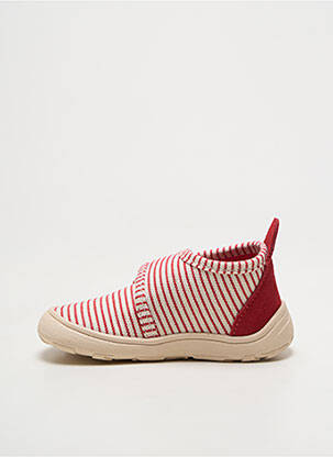 Baskets semelle amovible bout rond rouge BISGAARD garcon