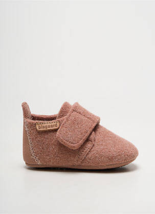 Chaussons/pantoufles fermeture scratch bout rond rose BISGAARD enfant