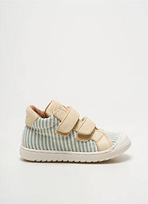 Baskets semelle amovible bout rond vert BISGAARD garcon