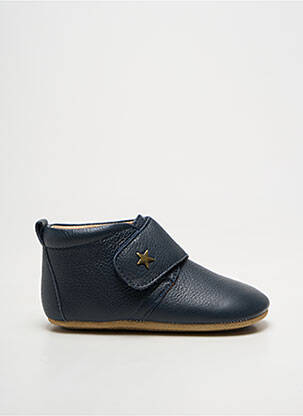 Chaussons/pantoufles fermeture scratch bout rond bleu BISGAARD garçon