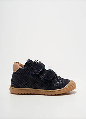 Baskets tissage satiné bout rond bleu BISGAARD fille