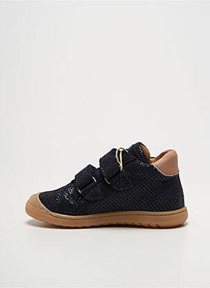 Baskets tissage satiné bout rond bleu BISGAARD fille