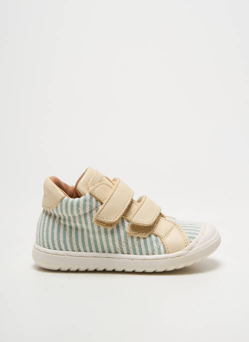 Baskets semelle amovible bout rond vert BISGAARD garcon