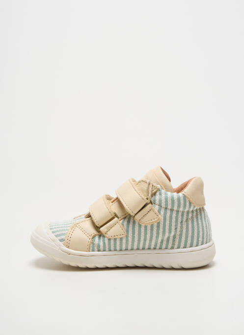 Baskets semelle amovible bout rond vert BISGAARD garcon