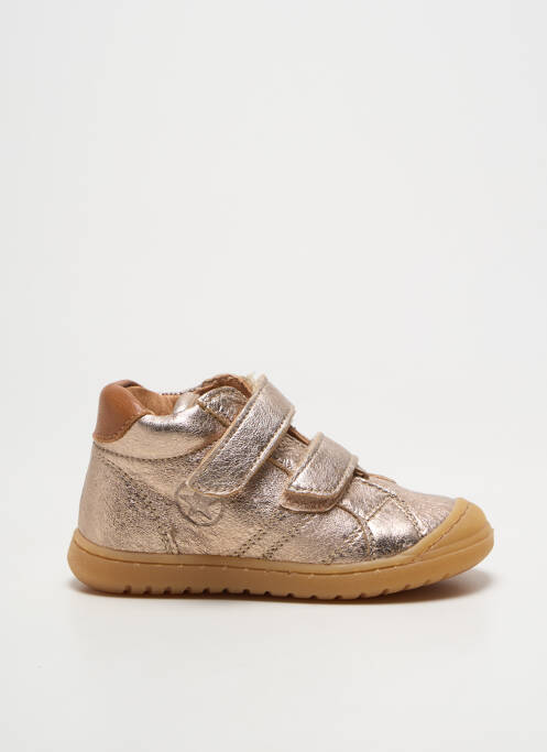 Baskets voute plantaire bout rond or BISGAARD fille