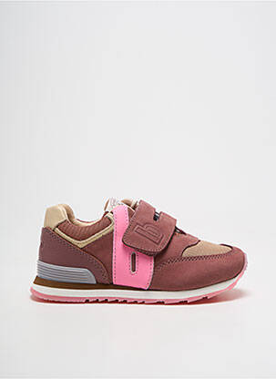 Baskets fermeture scratch bout rond rose BISGAARD fille