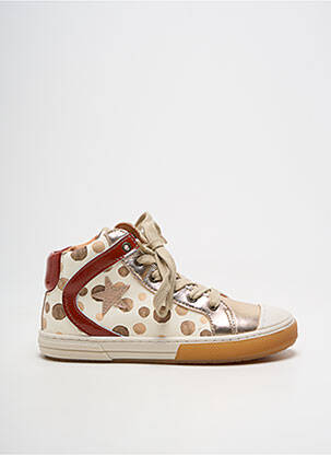 Baskets semelle amovible bout rond or BISGAARD fille