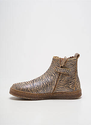 Bottines/boots tissage satiné bout rond beige BISGAARD fille