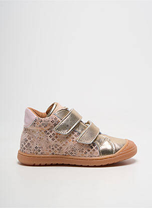 Baskets semelle amovible bout rond or BISGAARD fille