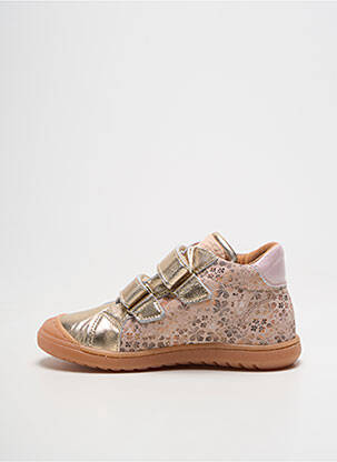 Baskets semelle amovible bout rond or BISGAARD fille