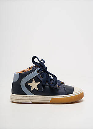 Baskets semelle amovible bout rond bleu BISGAARD garcon
