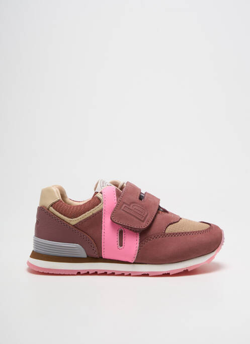 Baskets fermeture scratch bout rond rose BISGAARD fille