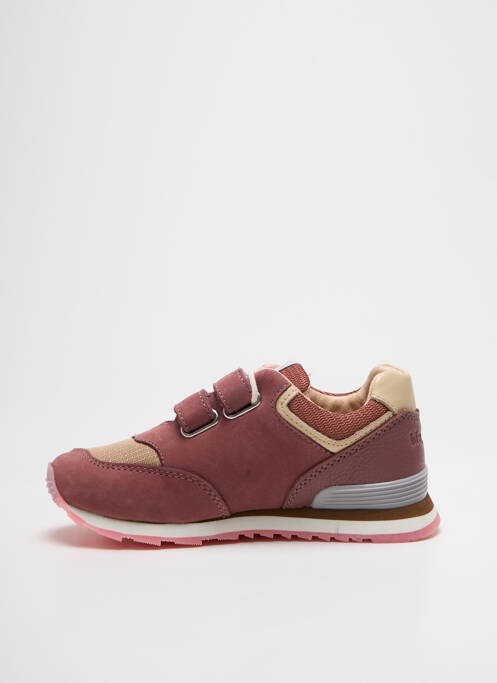 Baskets fermeture scratch bout rond rose BISGAARD fille
