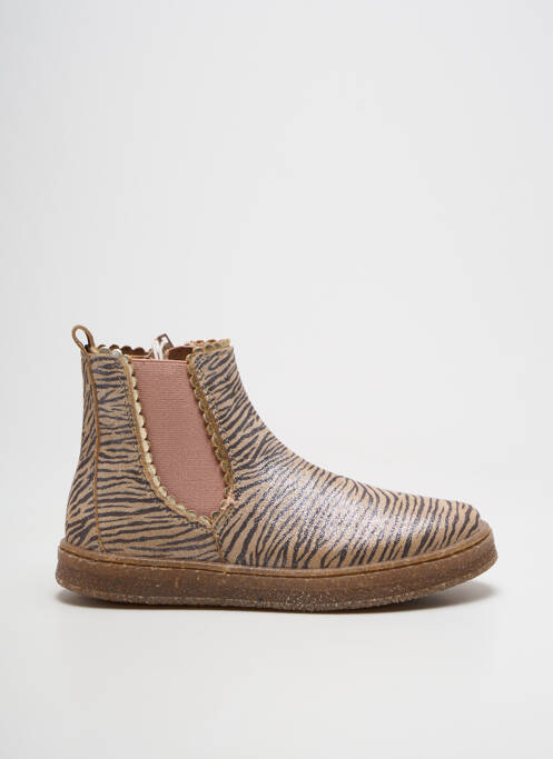 Bottines/boots tissage satiné bout rond beige BISGAARD fille