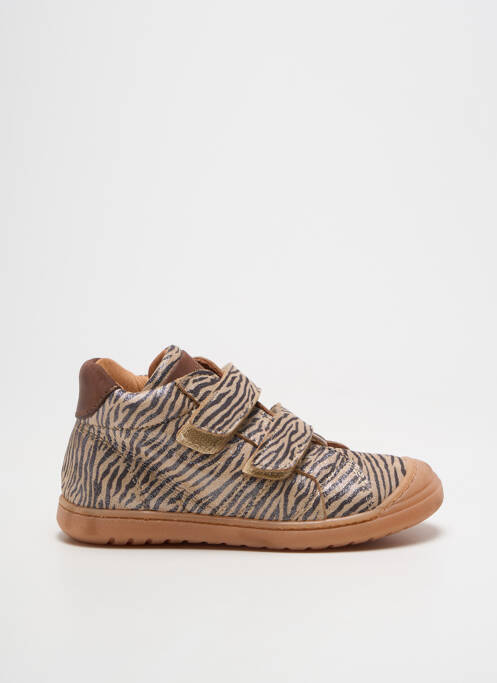 Baskets semelle amovible bout rond beige BISGAARD fille