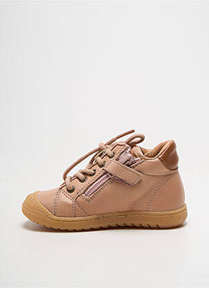 Bottillons fermeture zip et lacets bout rond beige BISGAARD enfant