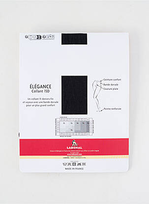 Collants stretch noir LABONAL femme