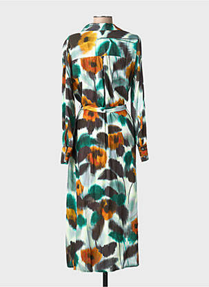 Robe longue manches longues manches longues vert STELLA FOREST femme