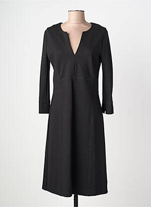 Robe mi-longue manches 3/4 manches 3/4 noir SUMMUM femme